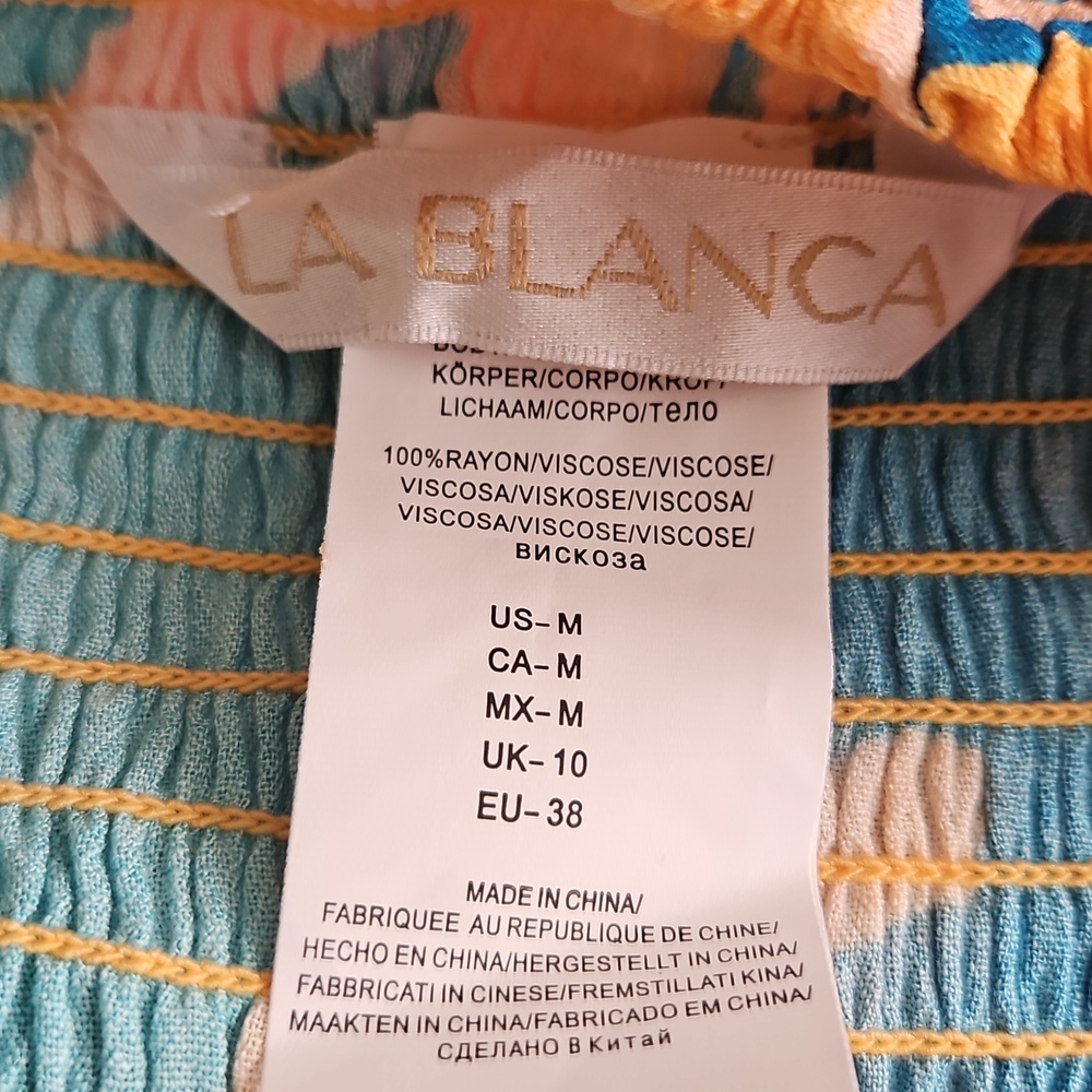 LA BLANCA Multicolor Halter Midi Dress - Vibrant Floral Print - Picture 4 of 10